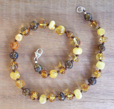 Toffee - Baltic Amber Teething Necklace. Image